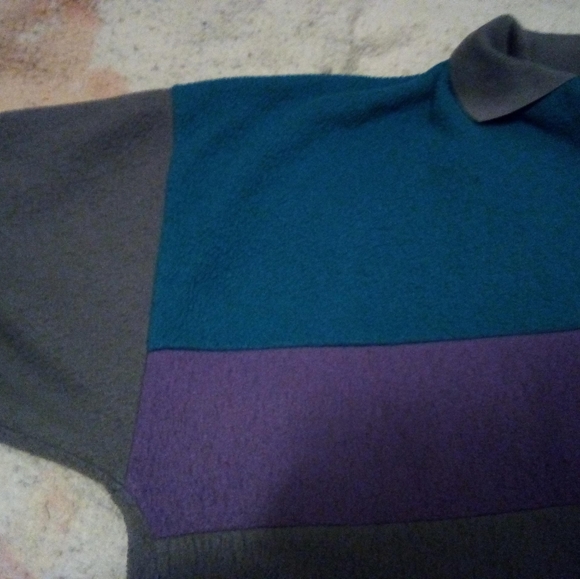 Vintage GBC XXL Mens Grey Blue and Green Full Zip Collared Long Sleeve Jacket - Picture 6 of 12